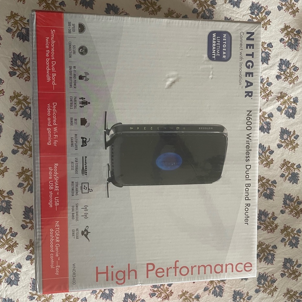 Netgear Dual Band WiFi Router with Black Finish